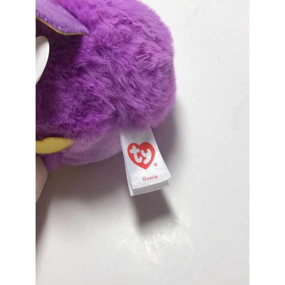 Ty Beanie Balls Puffies HASTIE the Halloween Purple Bat 4" Plush Stuffed Animal - Picture 7 of 9